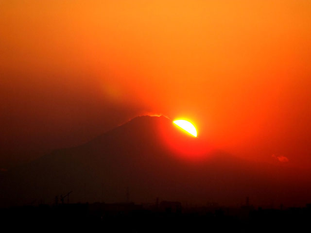 夕焼け富士